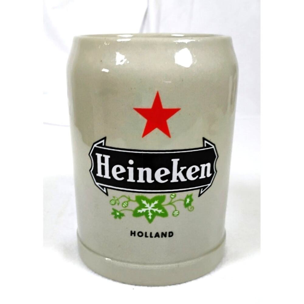 Vintage Heineken Holland 0.5L Stoneware Beer Stein Mug West Germany GERZ